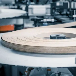 Close view of industrial machinery in a factory